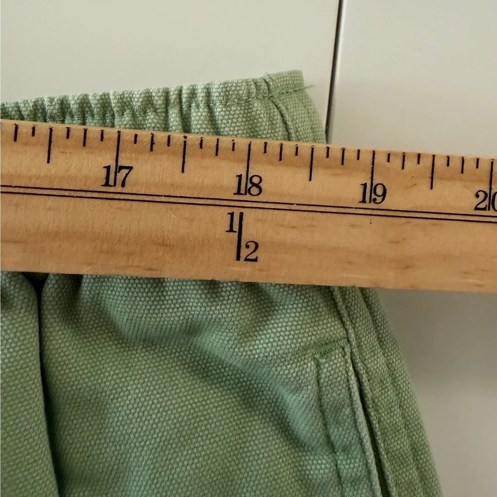 Lands' End Men's XL Green Elastic Waist Cotton Canvas Shorts 5